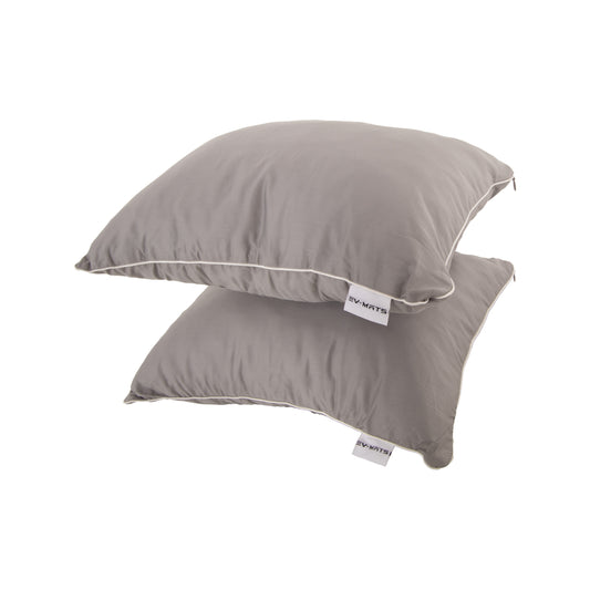 EV-MATS Juego de almohada de algodón + funda de almohada de raso (2 uds)